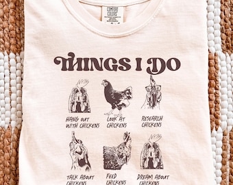 Funny Chicken Owner Gift, Gift For Chicken Lover, Farmer Gift Shirt, Cute Chicken Gift Shirt, Chicken Tee, Chicken Mom Comfort Colors Shirt
