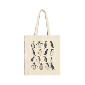 Penguin Tote Bag: Cotton Canvas Zoo Aquarium Gift image 4