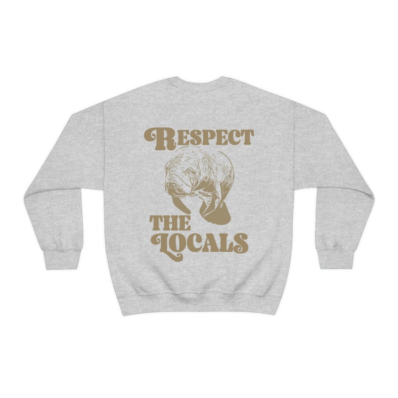 Preppy Ocean Sweatshirt, Manatee Pullover, Manatee Conservation, Save the Manatees, Manatee Lover, Indie Sweat, Beach Bum Trendy Y2k Clothes Ash