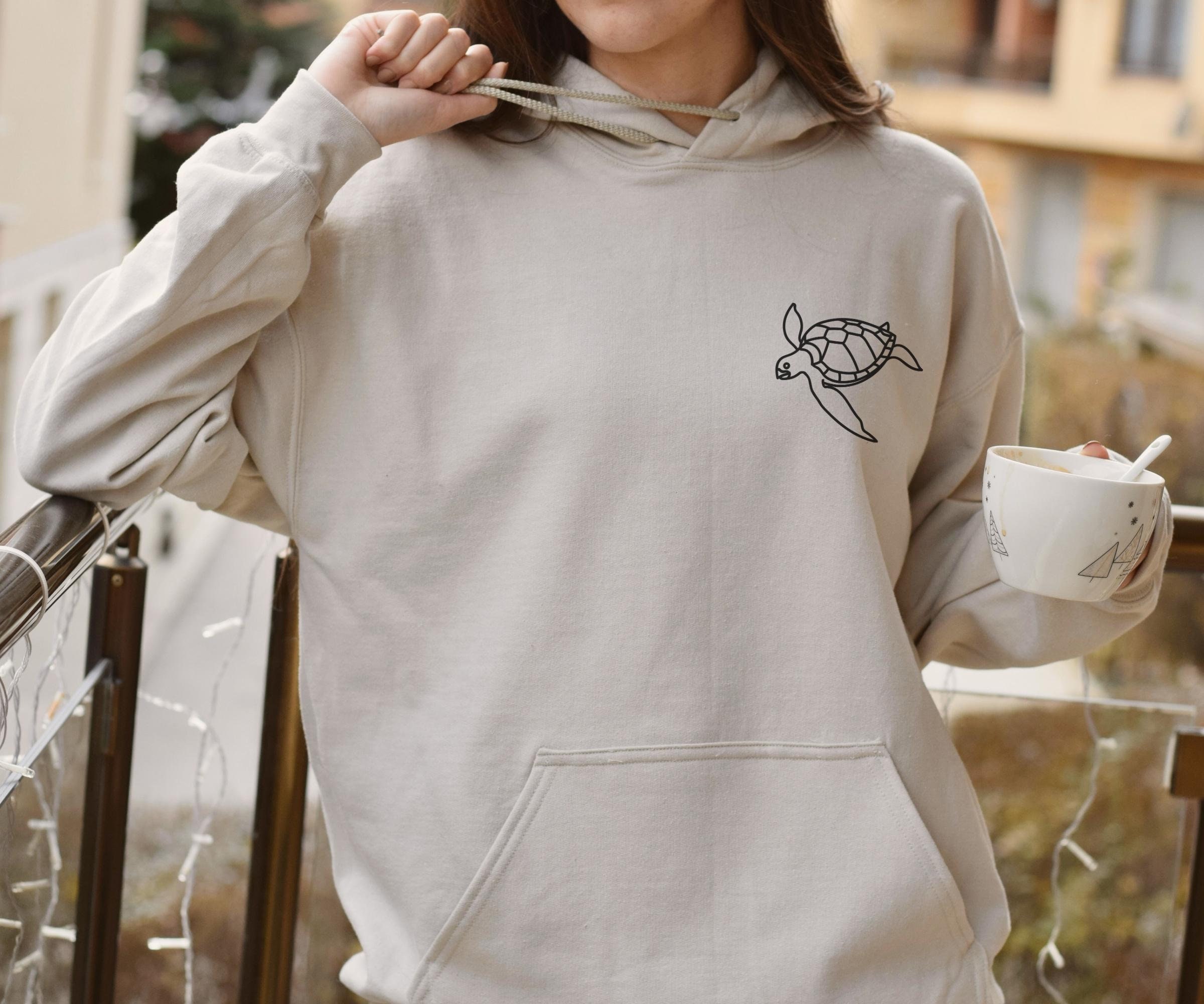 [ NERDY ]★23SS★TURTLE BUDDY PULLOVER HOODIE Amazon.com: Sea Turtle Print Hoodie Sweatshirt Oversized