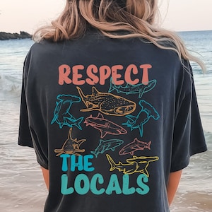 Trendy Shark Comfort Colors Shirt For Shark Lover Gift Oversize Shark Lover Top VSCO Y2k Shark Tshirt Gift For Surfer Scuba Marine Biology