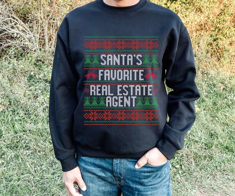 Christmas Real Estate Broker Sweatshirt Holiday Real Estate Etsy