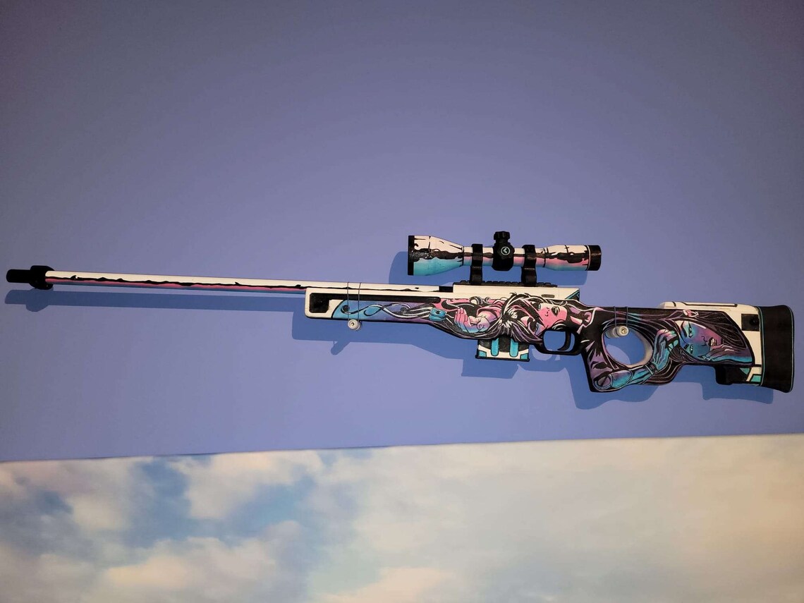 AWP Neo Noir 11 From Csgo / Handmade Modelpainting /stickers Etsy