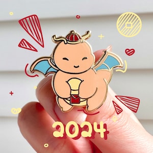 Lunar New Year Year of the Dragon Li Xi Enamel Pin