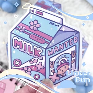 Sakura Milchtüte Hirsch Vinyl Aufkleber