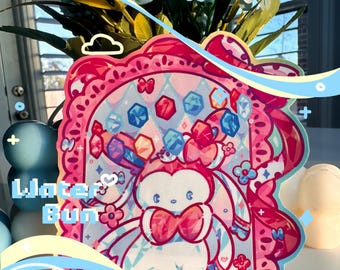 Coquette Japanese Pink Jeweled Dog Vinyl Sticker