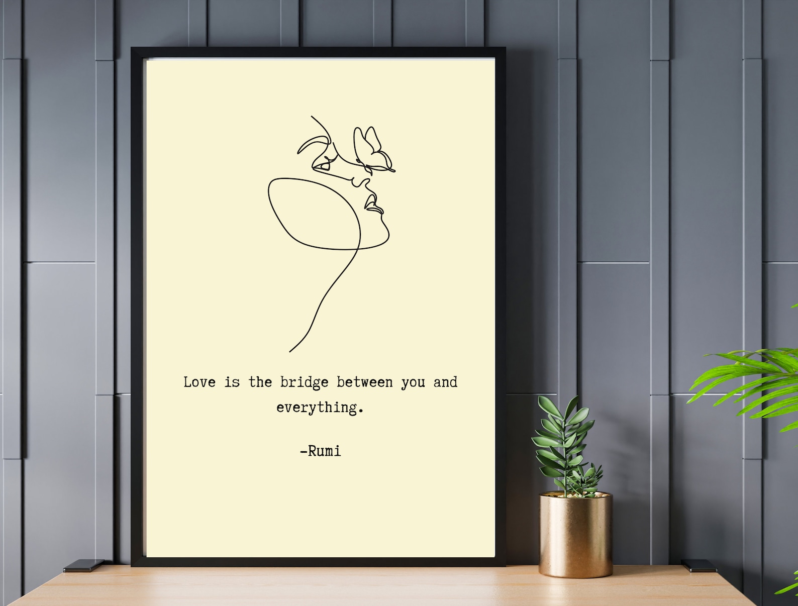 Rumi Quote, Inspiration, Poem, Wall Art, Home Decor, Minimalist, Line