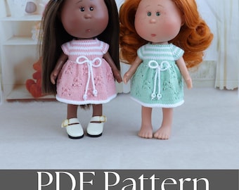 Patrón Muñeca Little Mia 9"/23 cm, Patrones para Tejer Ropa y Vestido (Patrón PDF), Inglés