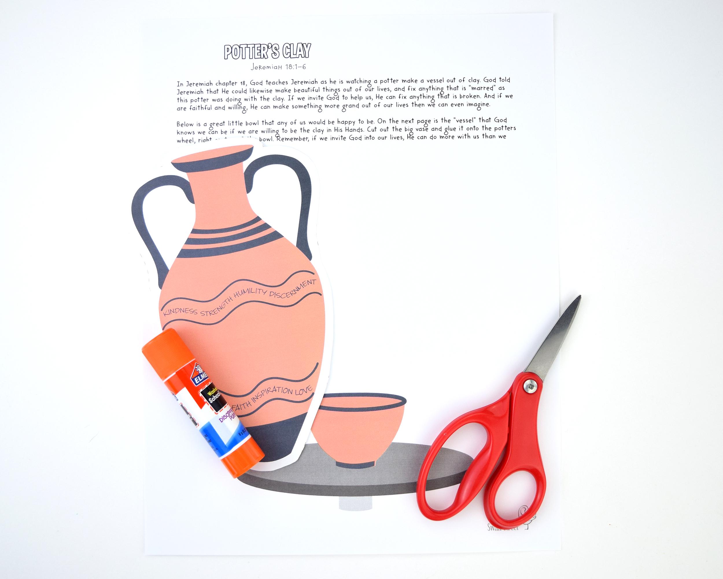 Potters Clay Bible Craft Printable Jeremiah 18 Lesson for Kids ...