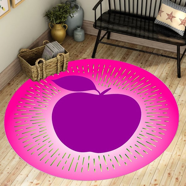 Apple Area Rugs Etsy