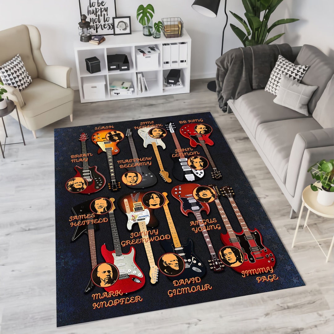 Guitar Rug,electro Guitar Rug,musician Rug,the Beatless Rug,living Room