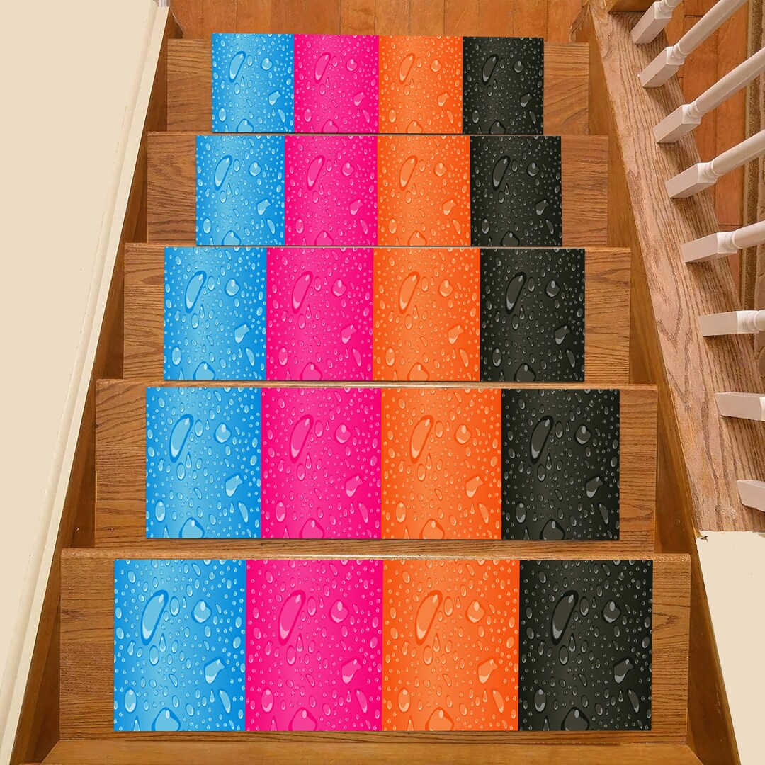 Colorful Stair Matstair Treadwater Stair Matnon Etsy
