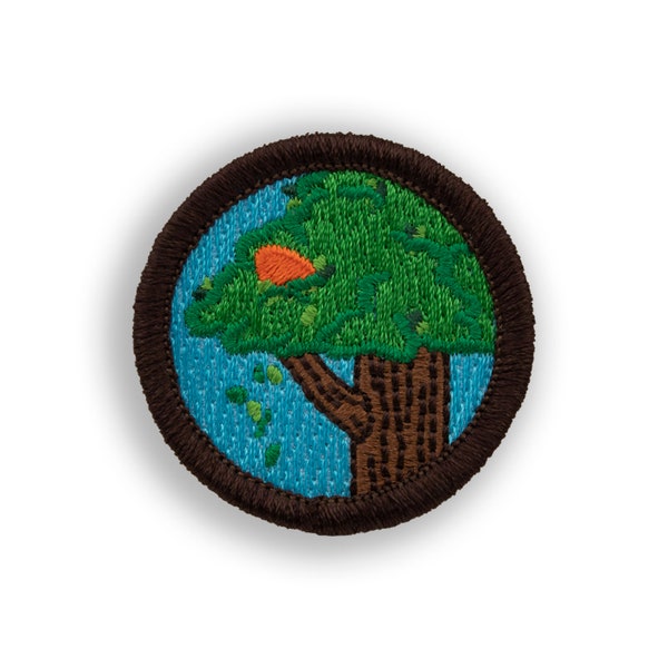 Disc Golf Patches - "Stuck in a Tree" Bogey Badge - 1.5" Diameter Embroidered Patch