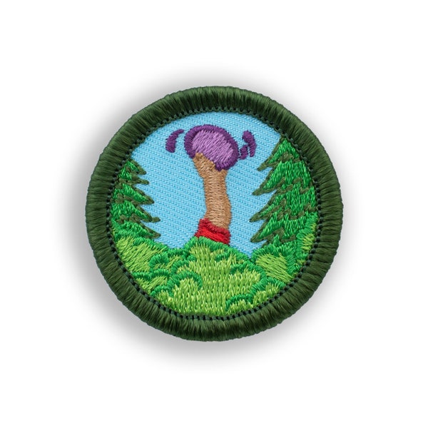 Disc Golf Patches - "Shrub Diver" Bogey Badge - 1.5" Diameter Embroidered Patch