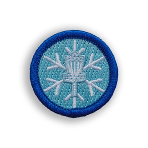 Snow Day Bogey Badge - Disc Golf Patches - 1.5&quot; Diameter Embroidered Patch
