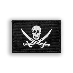 Pirate Flag - Calico Jack - Disc Golf Patches - 3&quot; x 2&quot; Embroidered Patches