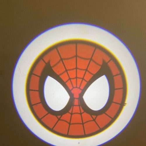 4x Pcs Spiderman Car Logo LED Welcome Light Wireless LED - Etsy