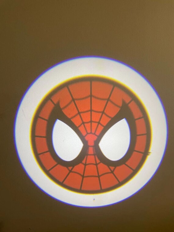 4x Pcs Spiderman Car Logo LED Welcome Light Wireless LED - Etsy