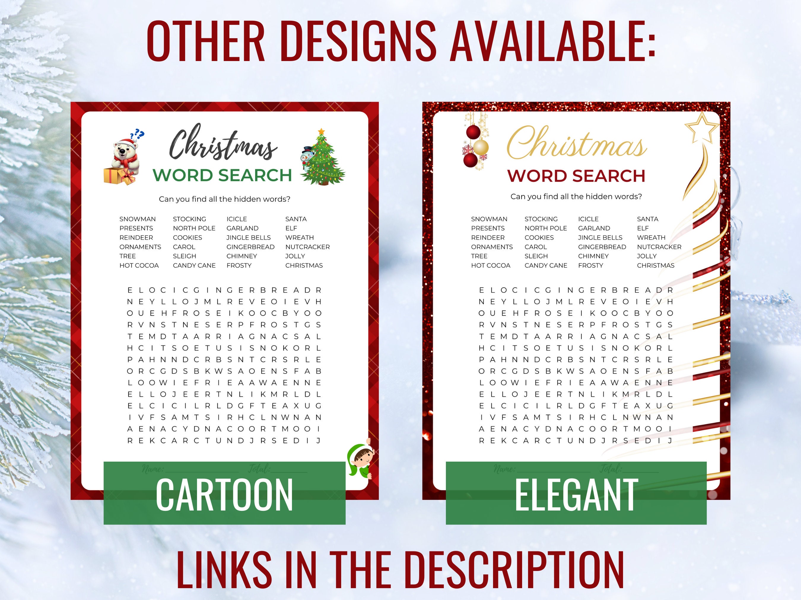 Christmas Word Search Puzzle Christmas - Il Fullxfull.5529234688 B1mg