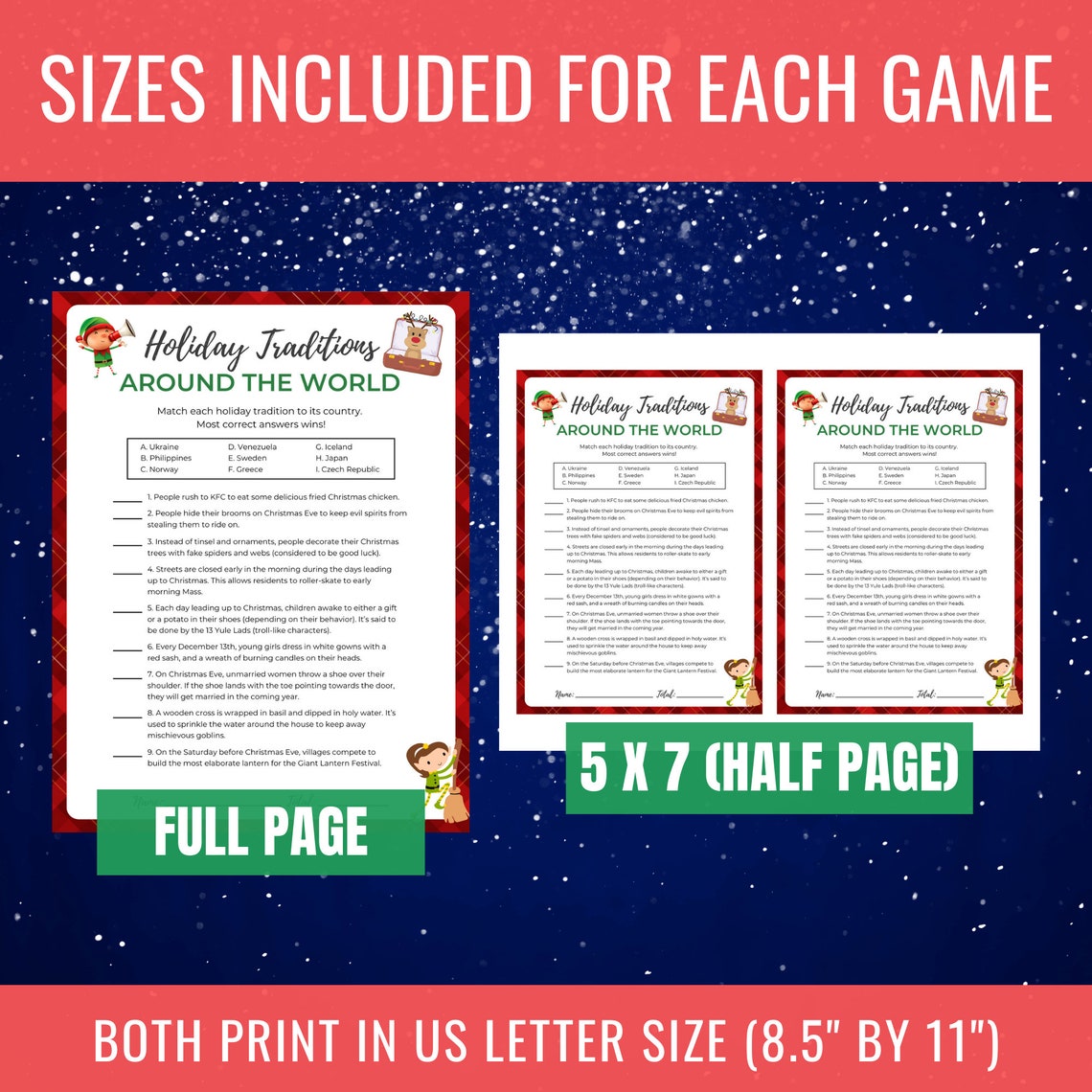 Printable Christmas Game Bundle Fun Christmas Party Games Family ...