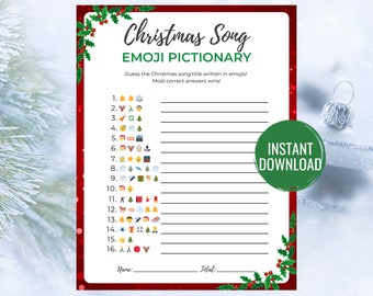 Emoji Christmas Songs Game with Answers Christmas Song Emoji Game Emoji Christmas Song Game  Christmas Song Emoji Pictionary