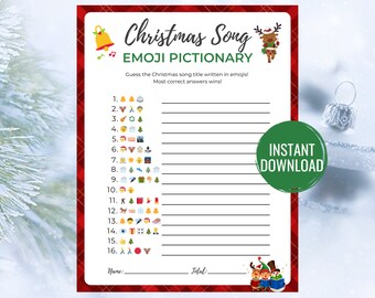 Emoji Christmas Songs Game with Answers | Christmas Song Emoji Game | Emoji Christmas Song Game | Christmas Song Emoji Pictionary