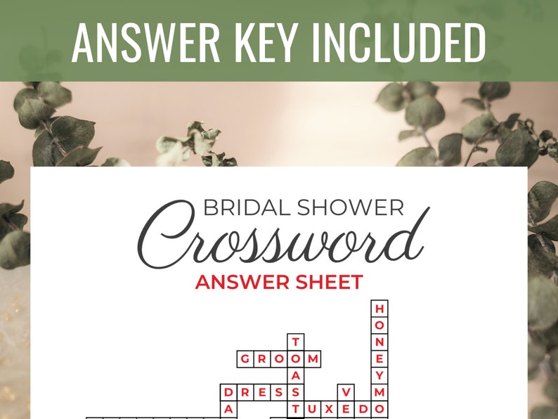 Bridal Shower Crossword Puzzle Wedding Crossword Puzzle Etsy Bridal Shower Crossword Puzzle Wedding Crossword Puzzle Etsy
