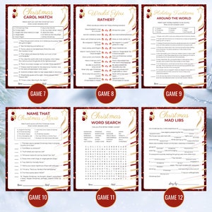 Printable Christmas Games Bundle | Family Holiday Party (digital ...