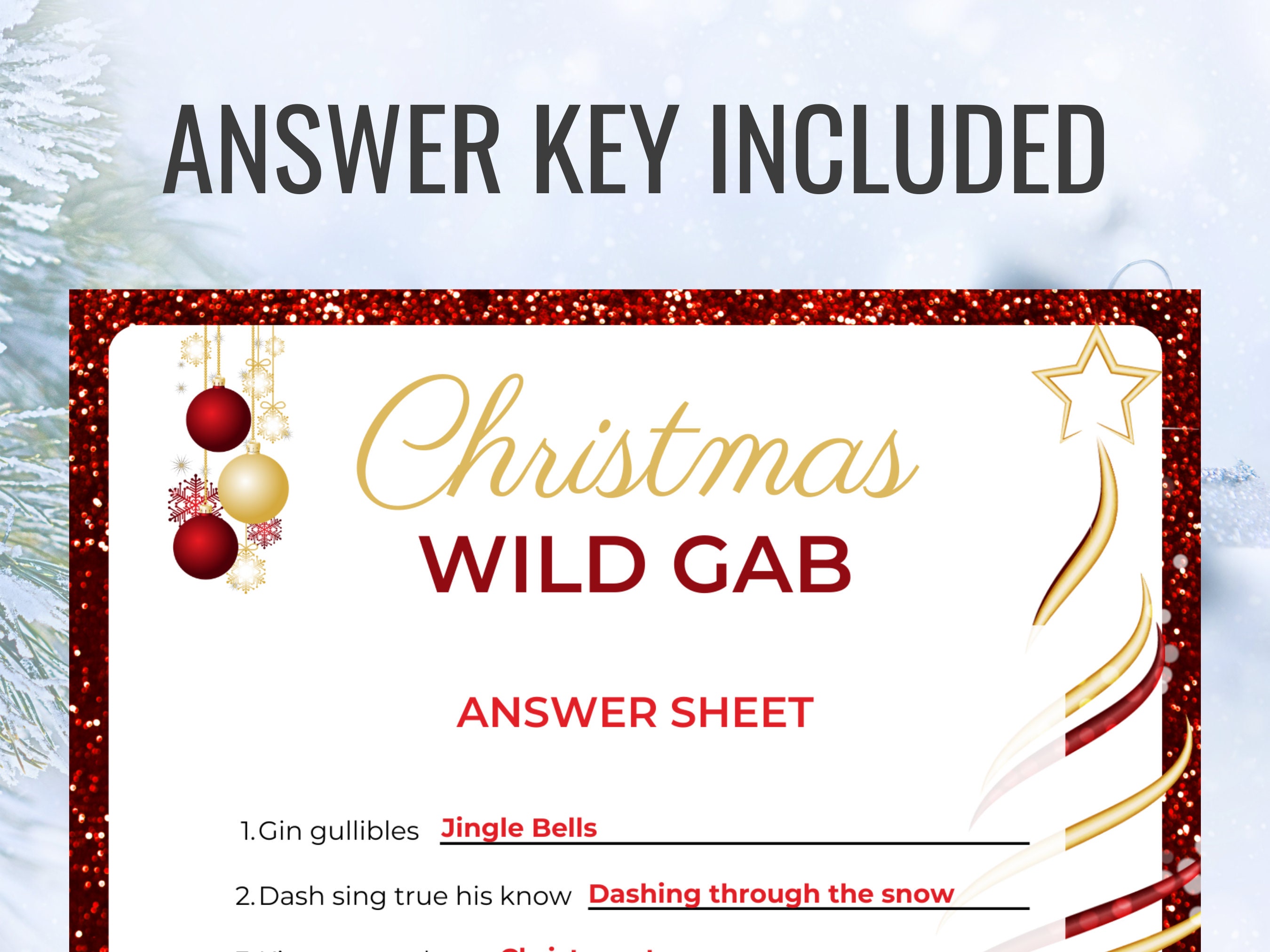 Wild Gab Elegant Printable Christmas Games for Kids Fun Christmas Game ...