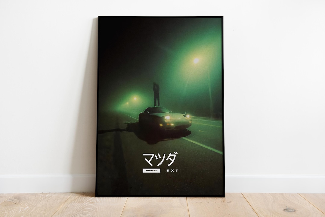 Mazda RX7 Car Poster Japanese Street Racing Poster Print Cool Wall Art ...