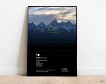 Kanye West Ye Album Poster | Hip-Hop R&B Music | A2 A3 A4 Poster Print | Wall Art