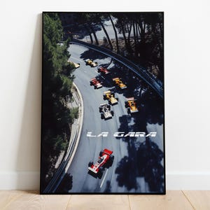 Cartaz de La Rascasse | Cena de ultrapassagem clássica de F1 | Impressão de parede A3 A2 A1 A0