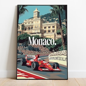 Monaco Racing Erbe Poster | Grand-Prix-Legenden | A3 A2 A1 A0 Motorsport Wandkunst