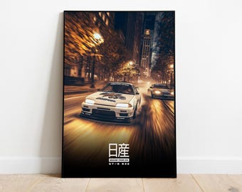 Nissan GT-R R32 Poster | Tokyo Drift Inspired JDM Print | A3 A2 A1 A0 Wall Decor