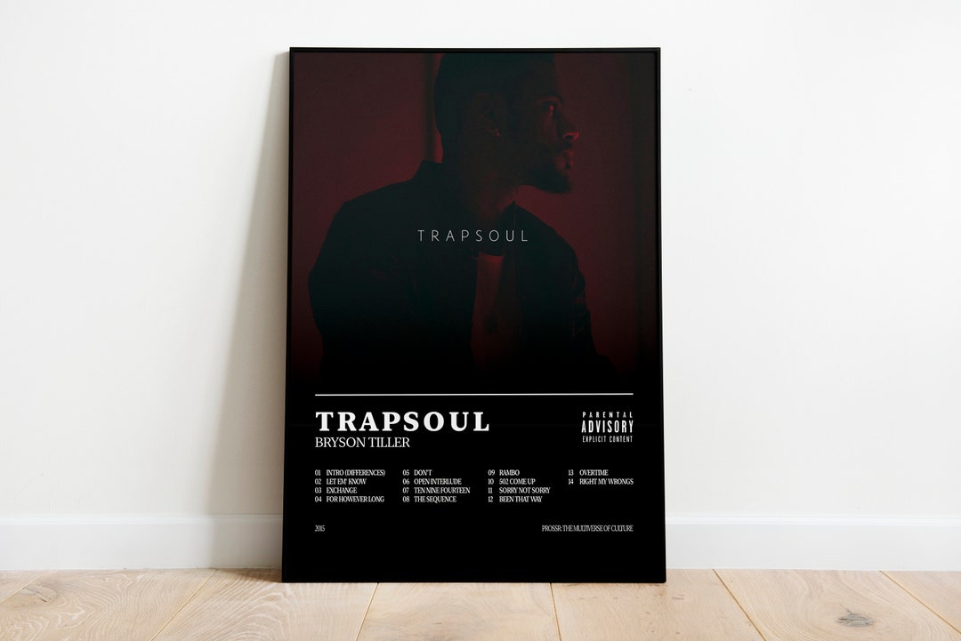 Bryson Tiller Trapsoul Album Poster Hiphop R&B Music A2 A3 A4 Poster