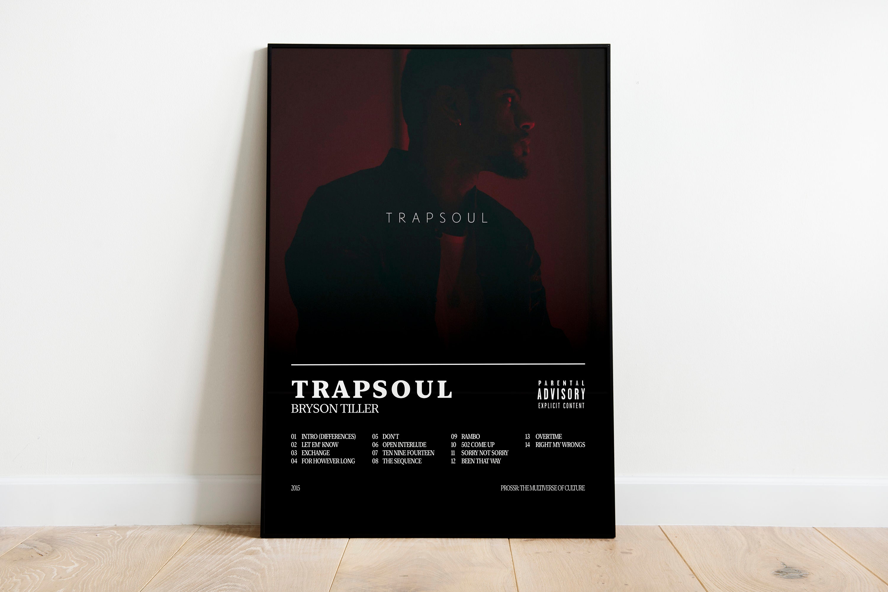 Bryson Tiller Trapsoul Album Poster Hiphop R&B Music A2 A3 A4 Poster Print Wall Art Etsy