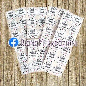 66 pezzi bollini etichette chiudipacco adesivi Handmade