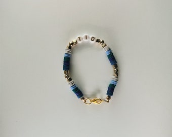 T1D Type 1 Diabetes bracelet ( Blue )