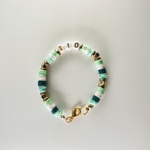 T1D Type 1 Diabetic Bracelet ( Green / Teal )