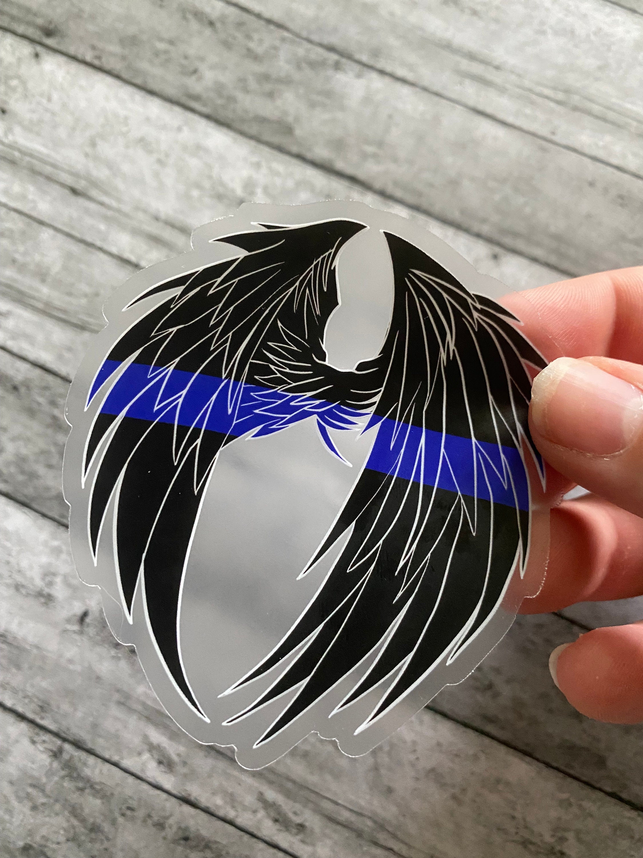 Thin Blue Line Wings Sticker: Police Support Decal - Etsy