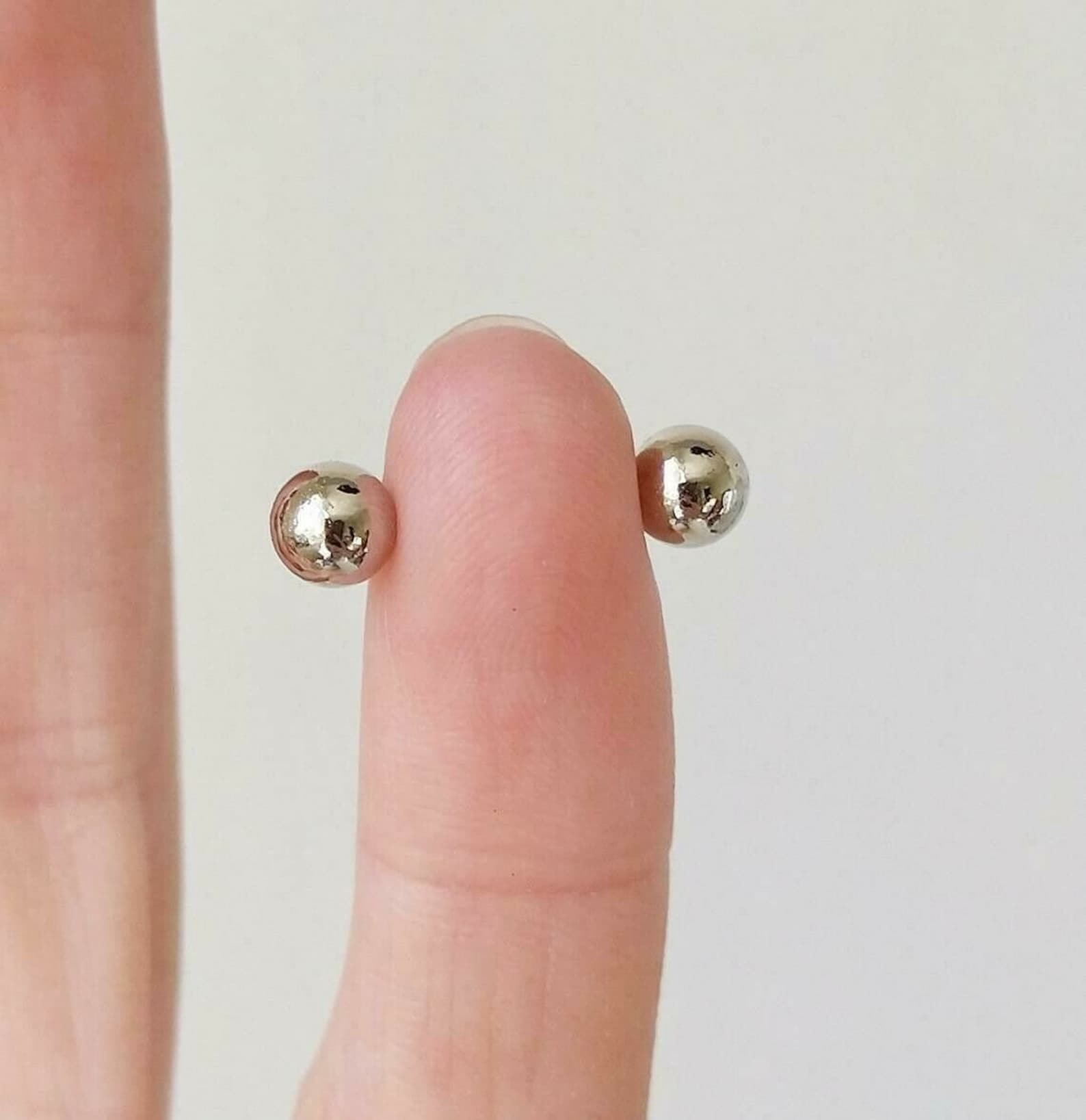 2 Sets Faux Fake Nipple Ring Nonpiercing Barbell Stud Body Etsy