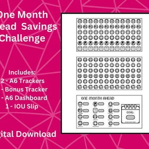 One Month Ahead Savings Tracker | Digital Download