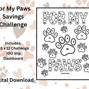 For My Paws Savings Challenge | Digital Download