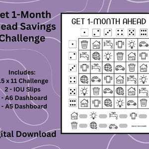 Get 1-Month Ahead Savings Challenge | Digital Download