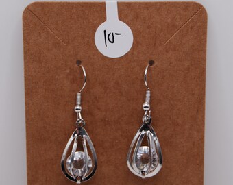 Silver teardrop earrings