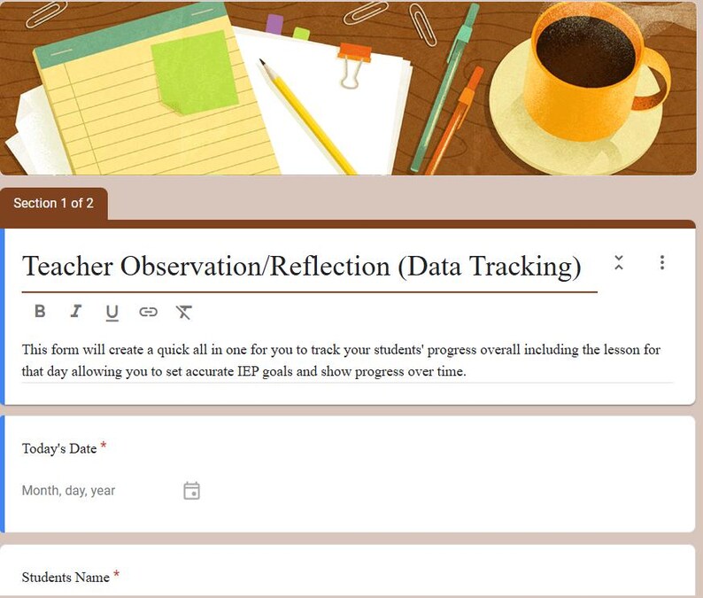 DHH Teacher Questionnaire Bundle - Etsy