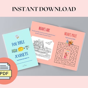 Bible Roadtrips| Sunday School Craft| Christian Homeschool Bible Verse| Kindergarten Printable| Journal| Activity eBook for Kids PDF