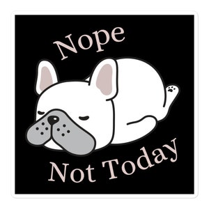 Funny Lazy Dog Sticker, Bubble-Free Sticker, Multiple Sizes Available, Rescue Advocacy Sticker, Dog Lover Gift, Supports Charity