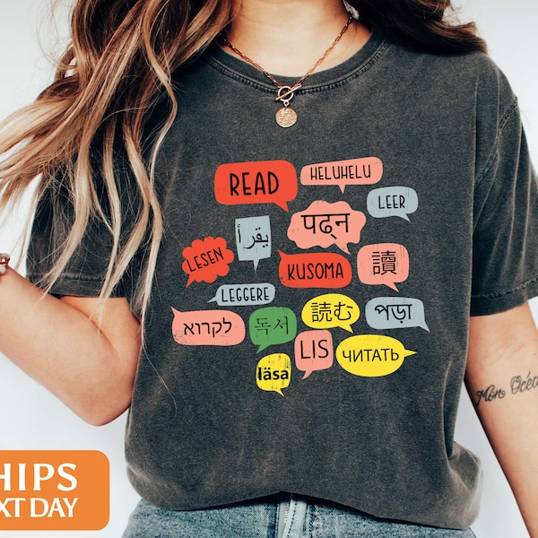 Read in different language shirt| Read shirt| Gifts for Language| Read Multiple languages| Read Many Languages| Language Specialist| 2347p