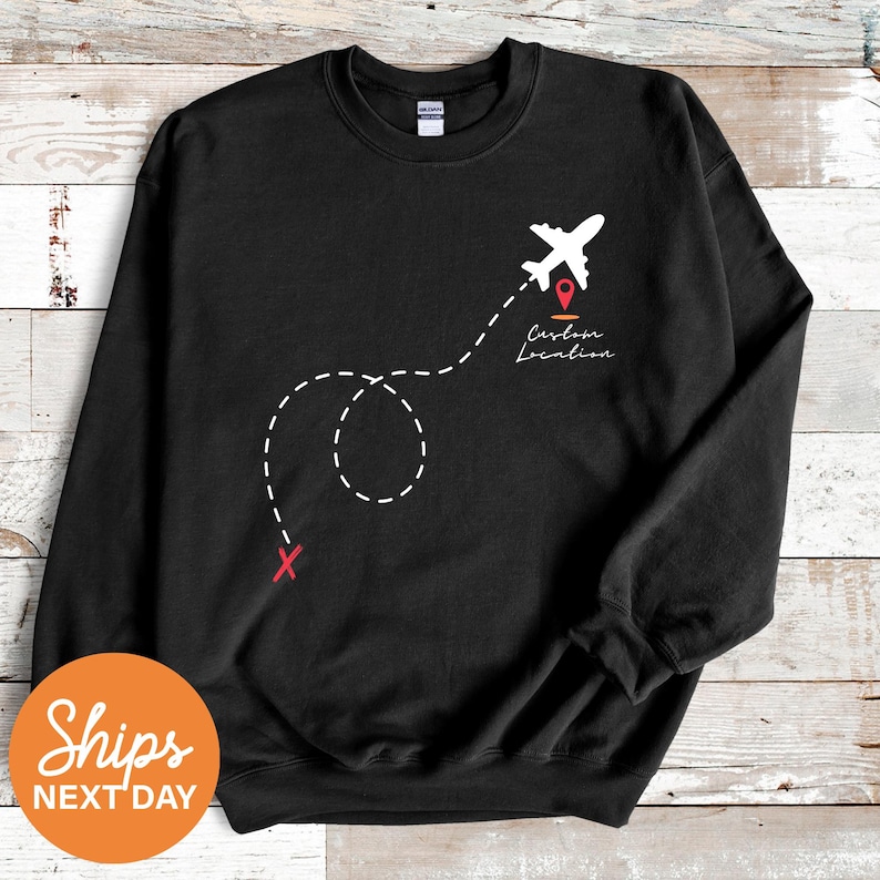 Sudadera de viaje personalizada, sudaderas de viaje a juego, atuendo para viaje familiar, suéter familiar, viaje de chicas, fin de semana de chicas, modo avión, modo vacaciones imagen 1